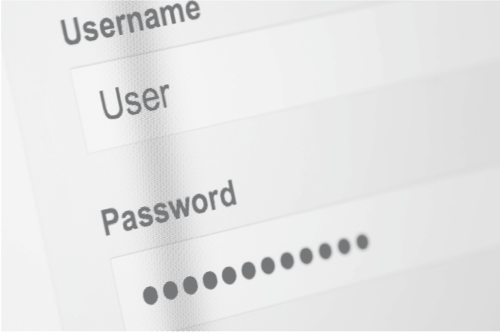 Image of username and password fields.
